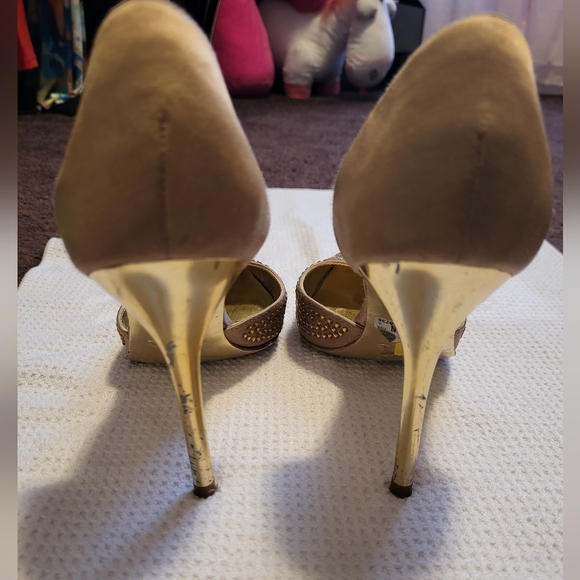 Gold Sparkle Aldo Heels - Picture 4 of 8